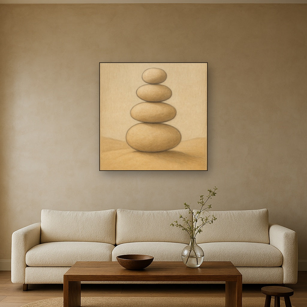 Organic Pebble Contours No. 3 - Modern Fine Art Oil Painting - View 2