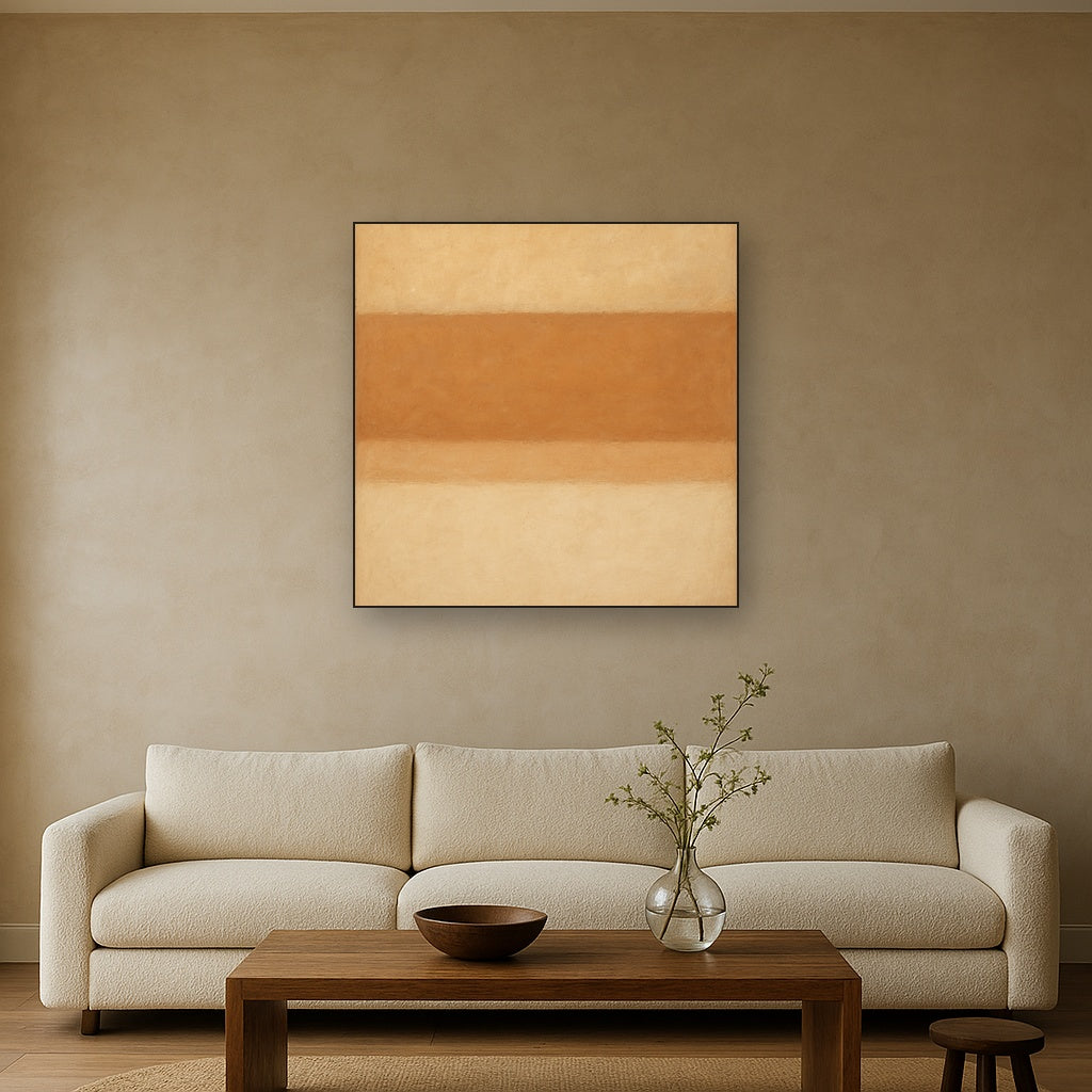 Aged Plaster & Sand Horizon No. 2 - Modern Fine Art Oil Painting - View 2