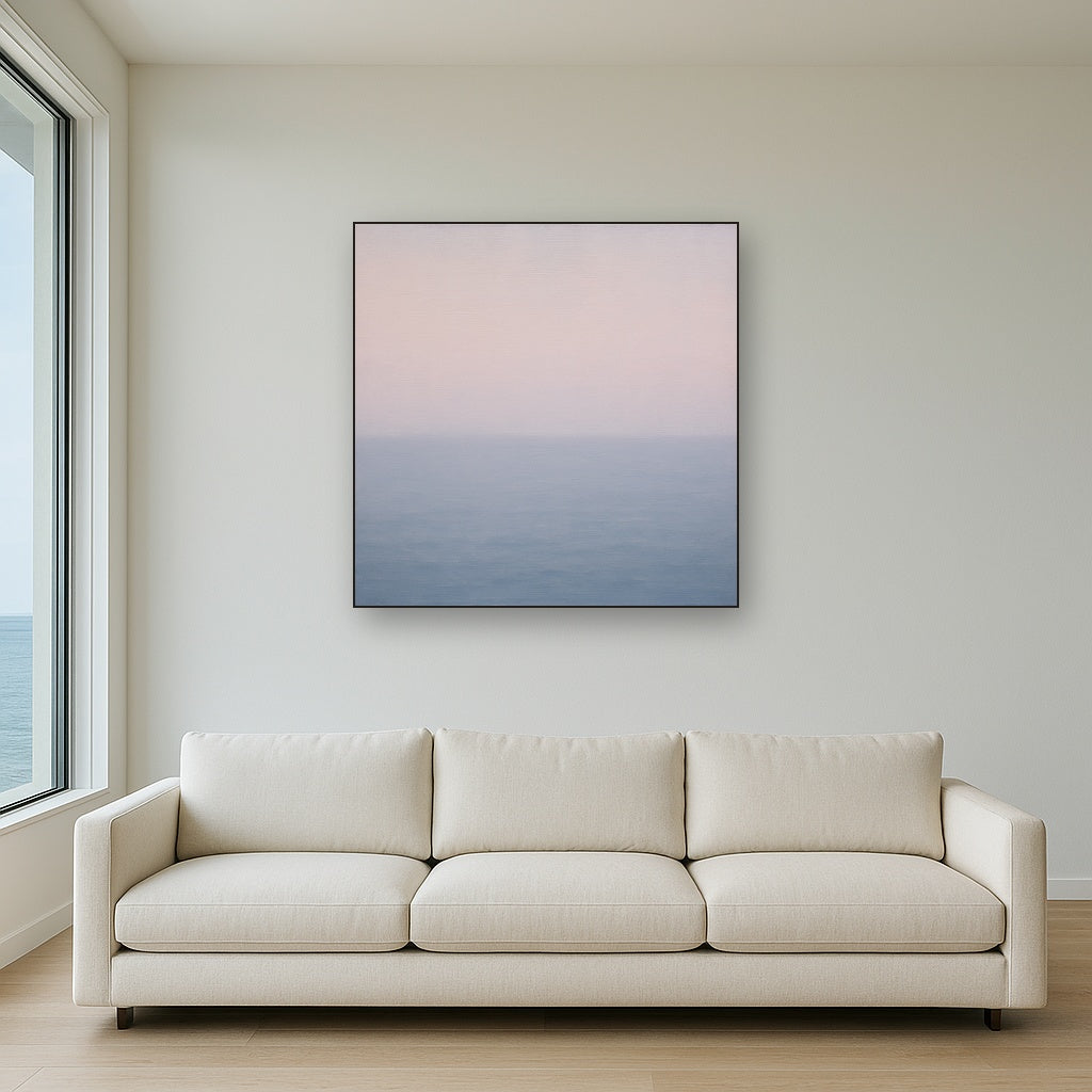 Ethereal Coastal Sea Mist No. 1 - Modern Fine Art Oil Painting - View 2