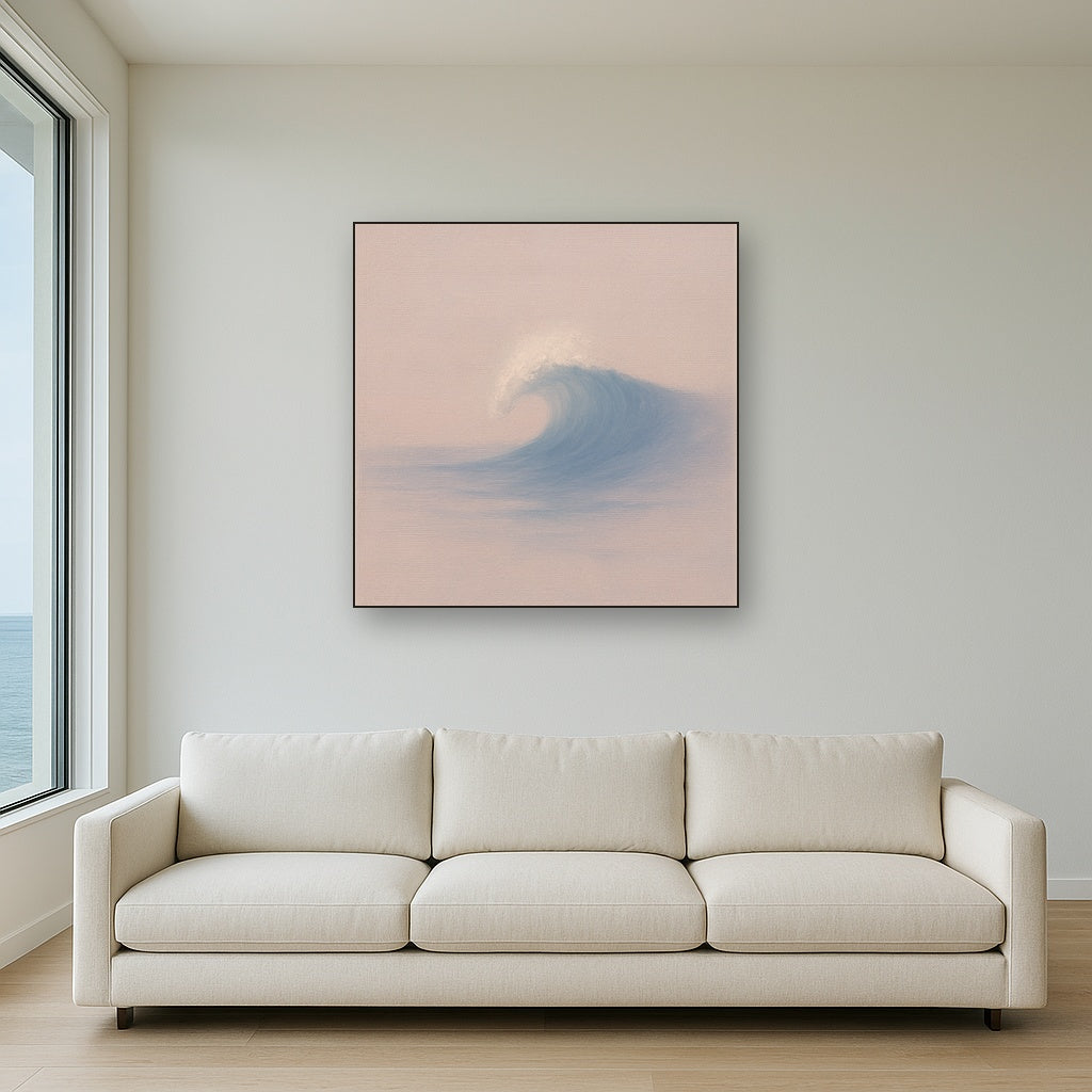 Single Wave Crest in Morning Light No. 4 - Modern Fine Art Oil Painting - View 2