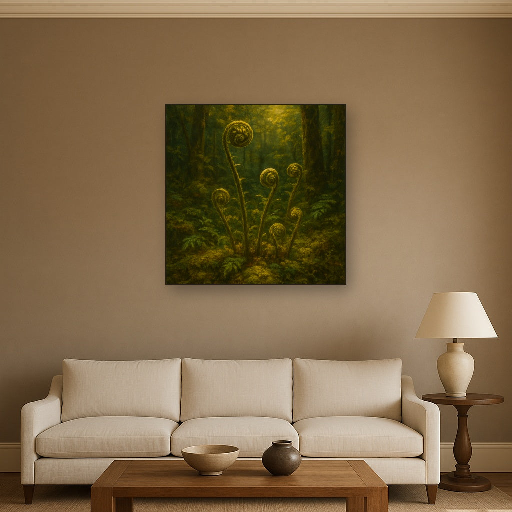 Forest Ferns & Mossy Woodland Herbarium No. 2 Fine Art Oil Painting - View 2
