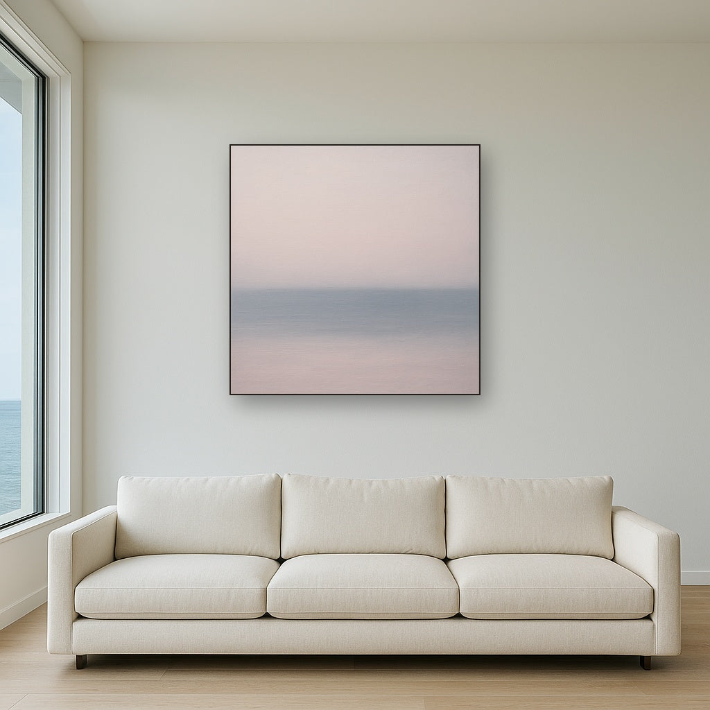 Ethereal Coastal Sea Mist No. 1 - Modern Fine Art Oil Painting - View 2