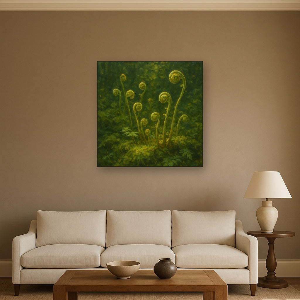 Forest Ferns & Mossy Woodland Herbarium No. 14 Fine Art Oil Painting - View 2