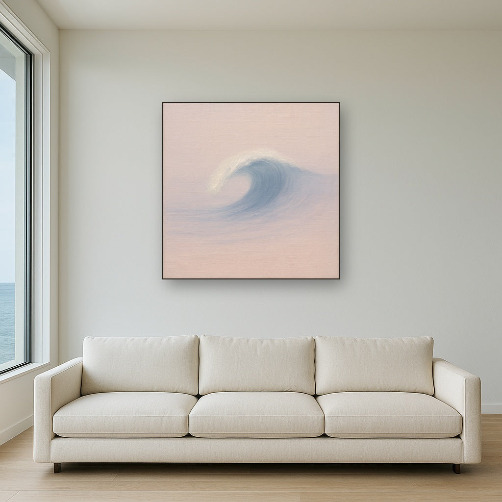 Single Wave Crest in Morning Light No. 4 - Modern Fine Art Oil Painting - View 2