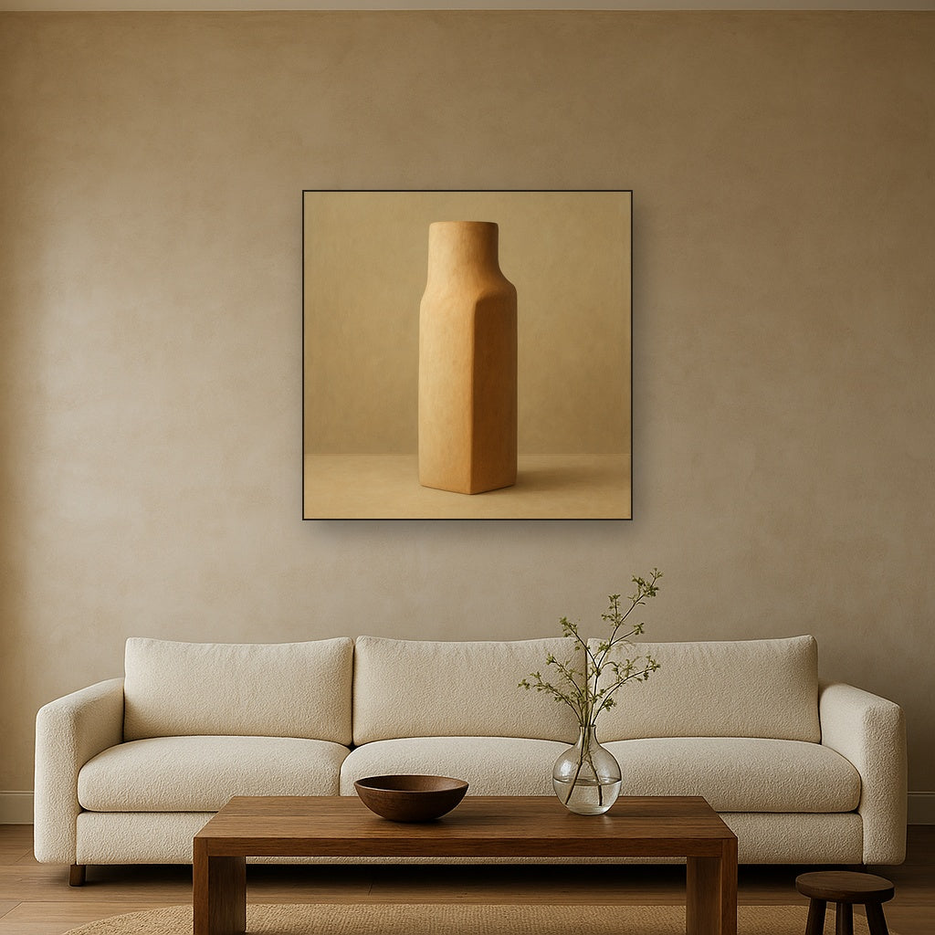 Sculpted Clay Monolith No. 7 - Modern Fine Art Oil Painting - View 2