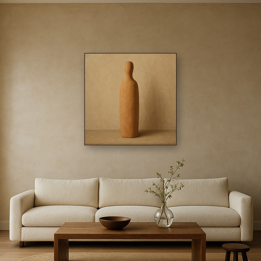 Sculpted Clay Monolith No. 7 - Modern Fine Art Oil Painting - View 2