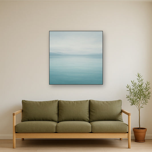 Glass Horizon over Quiet Arctic Waters Oil Painting - View 2