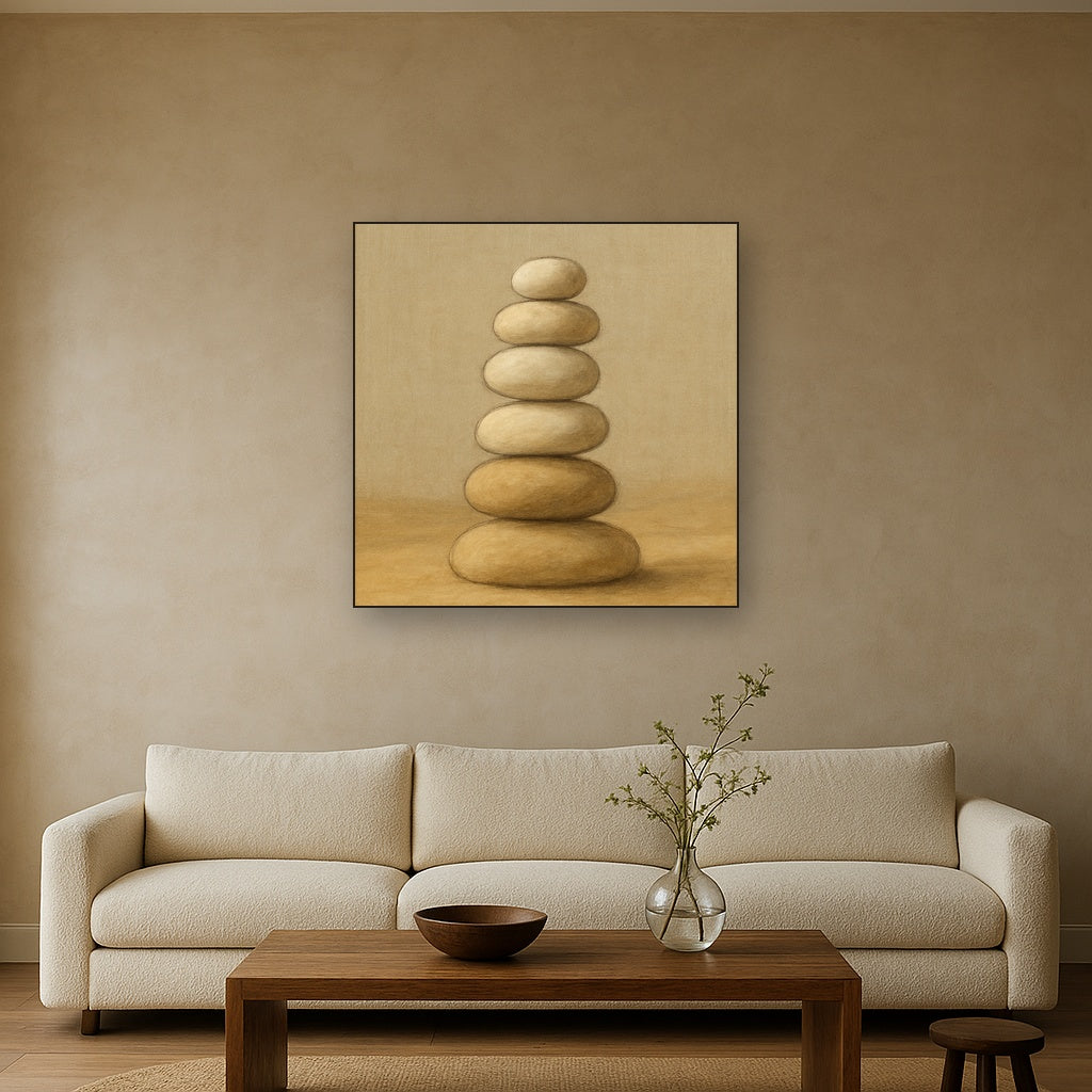 Organic Pebble Contours No. 3 - Modern Fine Art Oil Painting - View 2