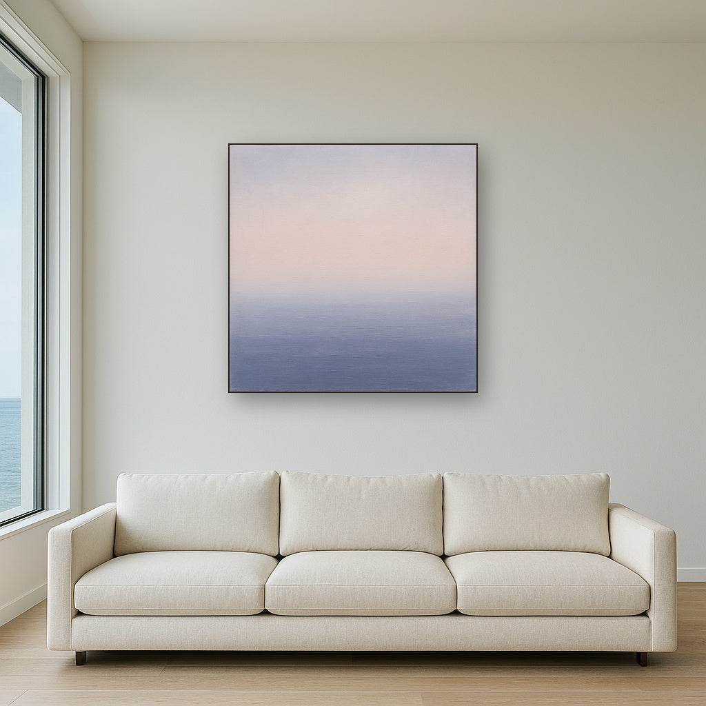 Ethereal Coastal Sea Mist No. 1 - Modern Fine Art Oil Painting - View 2