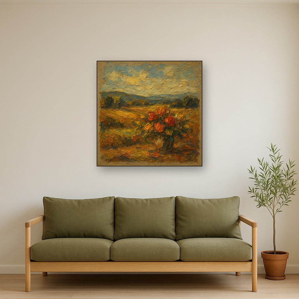 Poetic Solitude Figurative Line Art Oil Painting - View 2