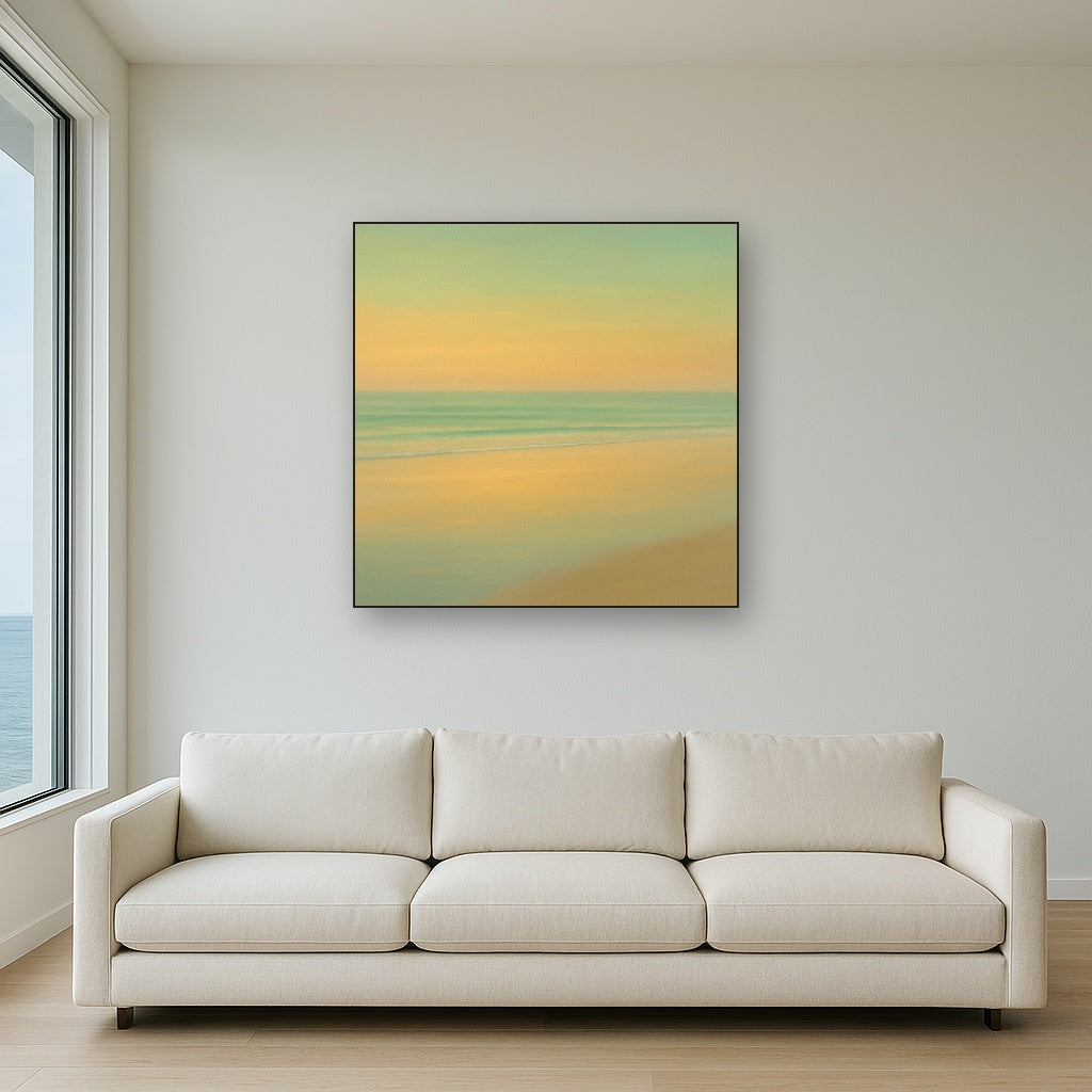 Golden Hour Surf Reflection No. 8 - Modern Fine Art Oil Painting - View 2