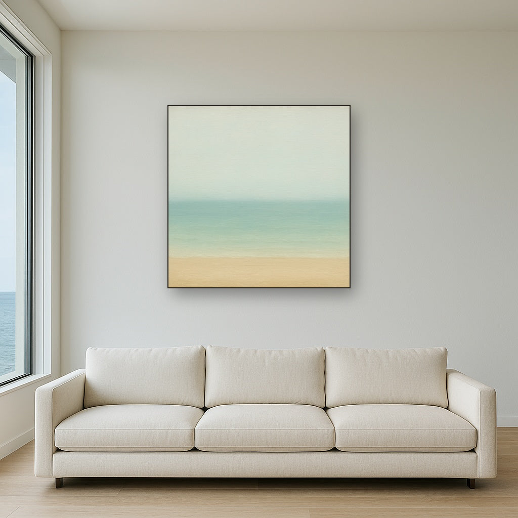Ethereal Coastal Sea Mist No. 1 - Modern Fine Art Oil Painting - View 2
