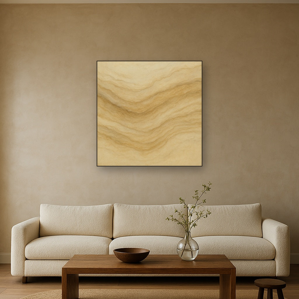 Weathered Mineral Sediments in Warm Ecru No. 11 Oil Painting - View 2