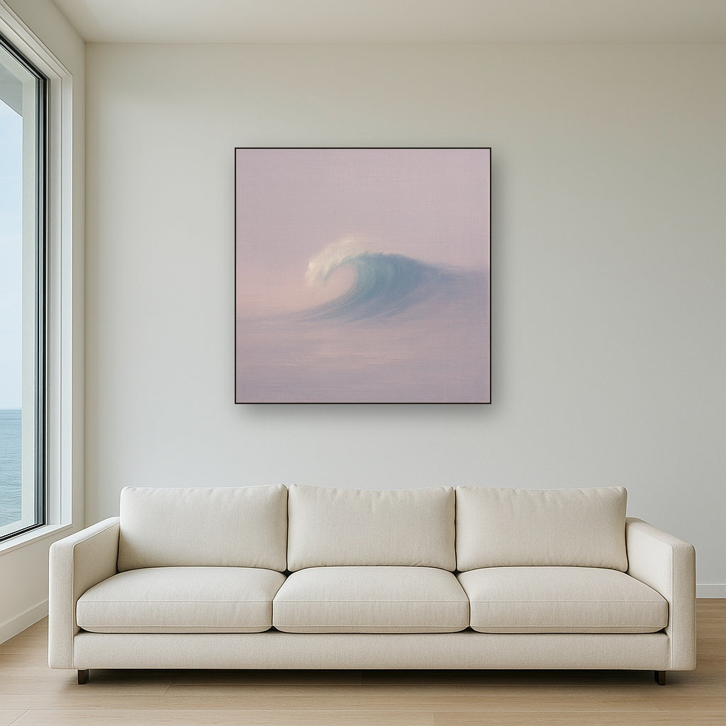 Single Wave Crest in Morning Light No. 4 - Modern Fine Art Oil Painting - View 2