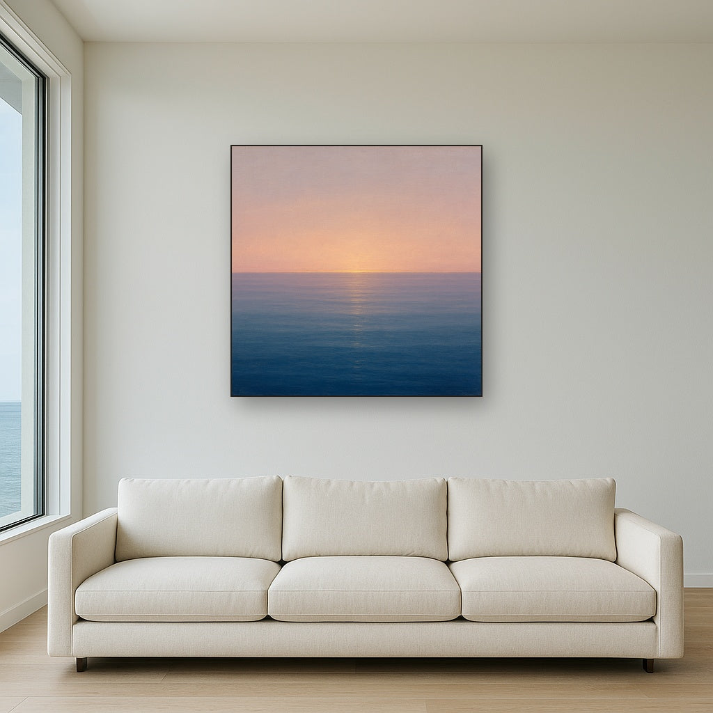 Mediterranean Dawn Horizon No. 6 - Modern Fine Art Oil Painting - View 2