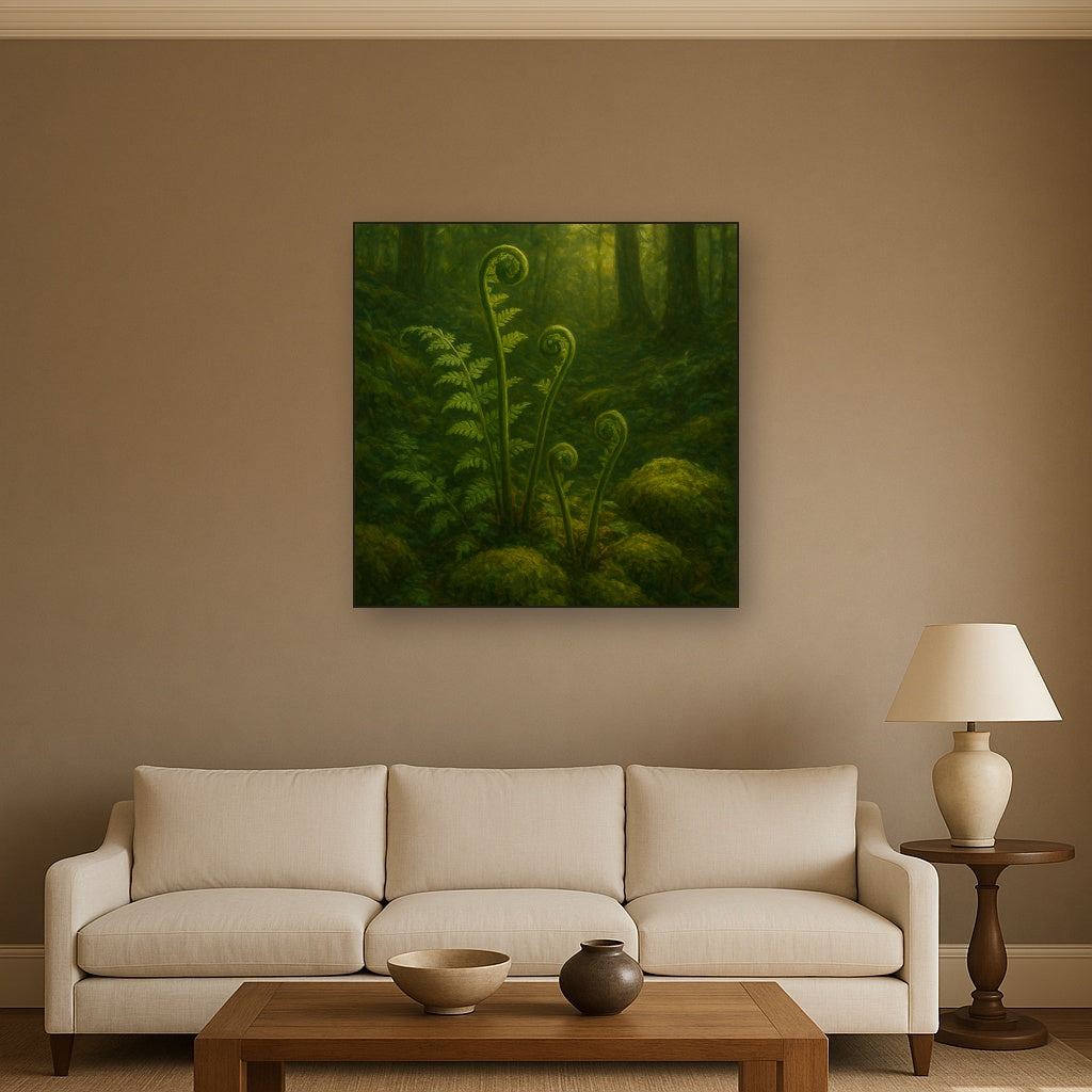 Forest Ferns & Mossy Woodland Herbarium No. 12 Fine Art Oil Painting - View 2