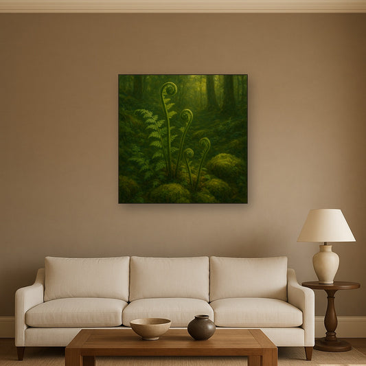 Forest Ferns & Mossy Woodland Herbarium No. 12 Fine Art Oil Painting - View 2