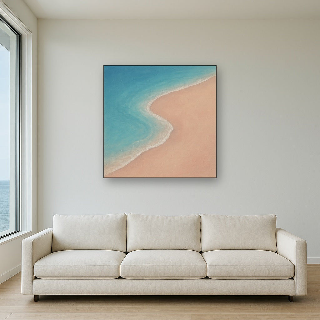 Calm Tide Line & Sand Drift No. 2 - Modern Fine Art Oil Painting - View 2