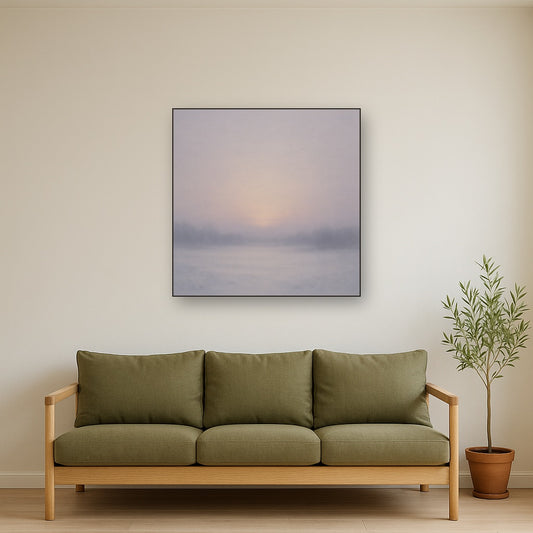 Winter Dawn Frost & Pale Silver Light No. 14 Oil Painting - View 2