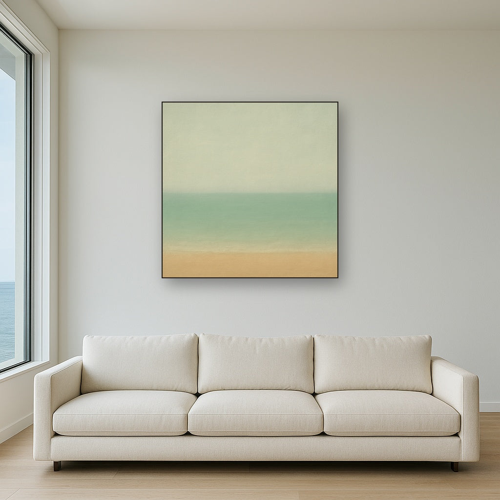 Ethereal Coastal Sea Mist No. 1 - Modern Fine Art Oil Painting - View 2