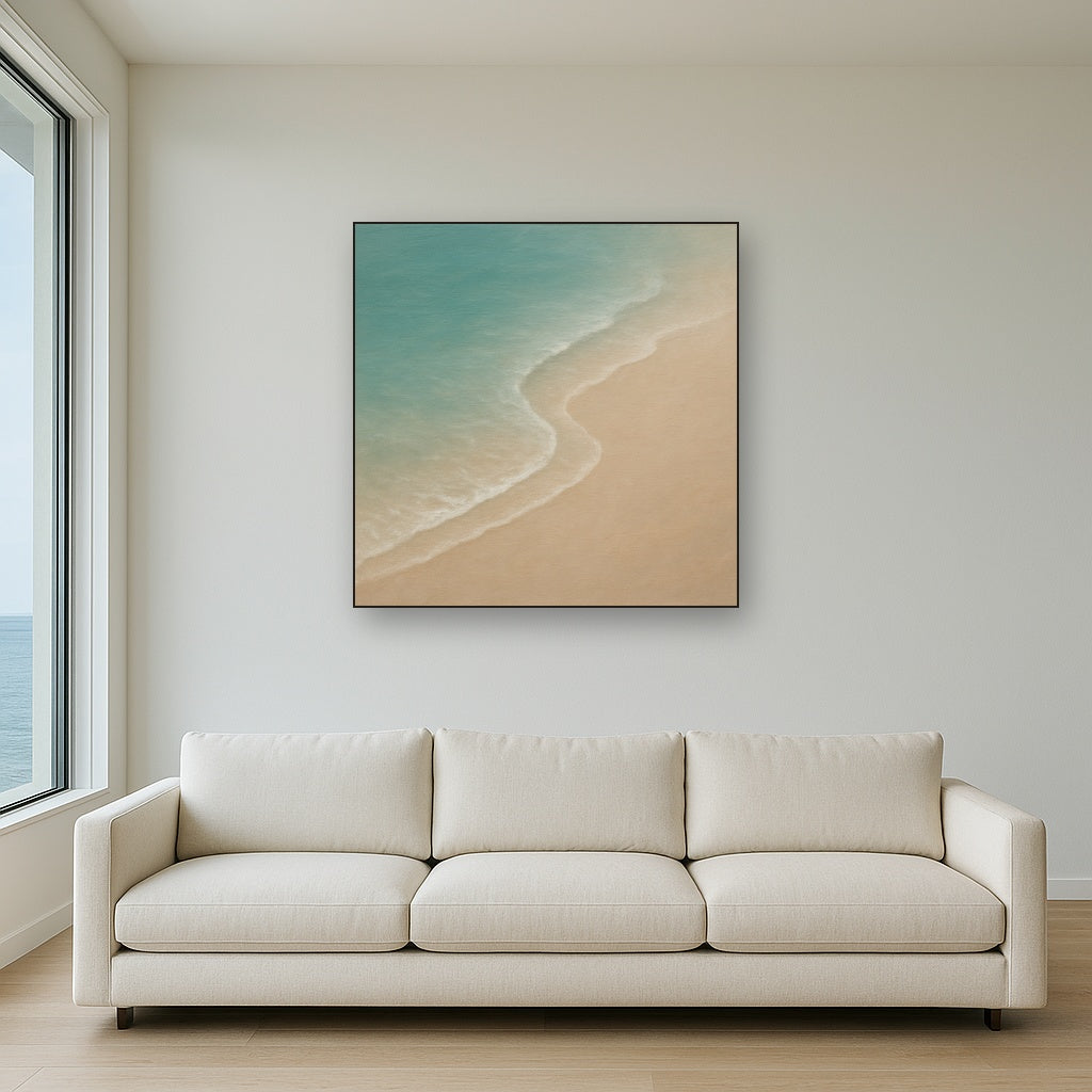 Calm Tide Line & Sand Drift No. 2 - Modern Fine Art Oil Painting - View 2