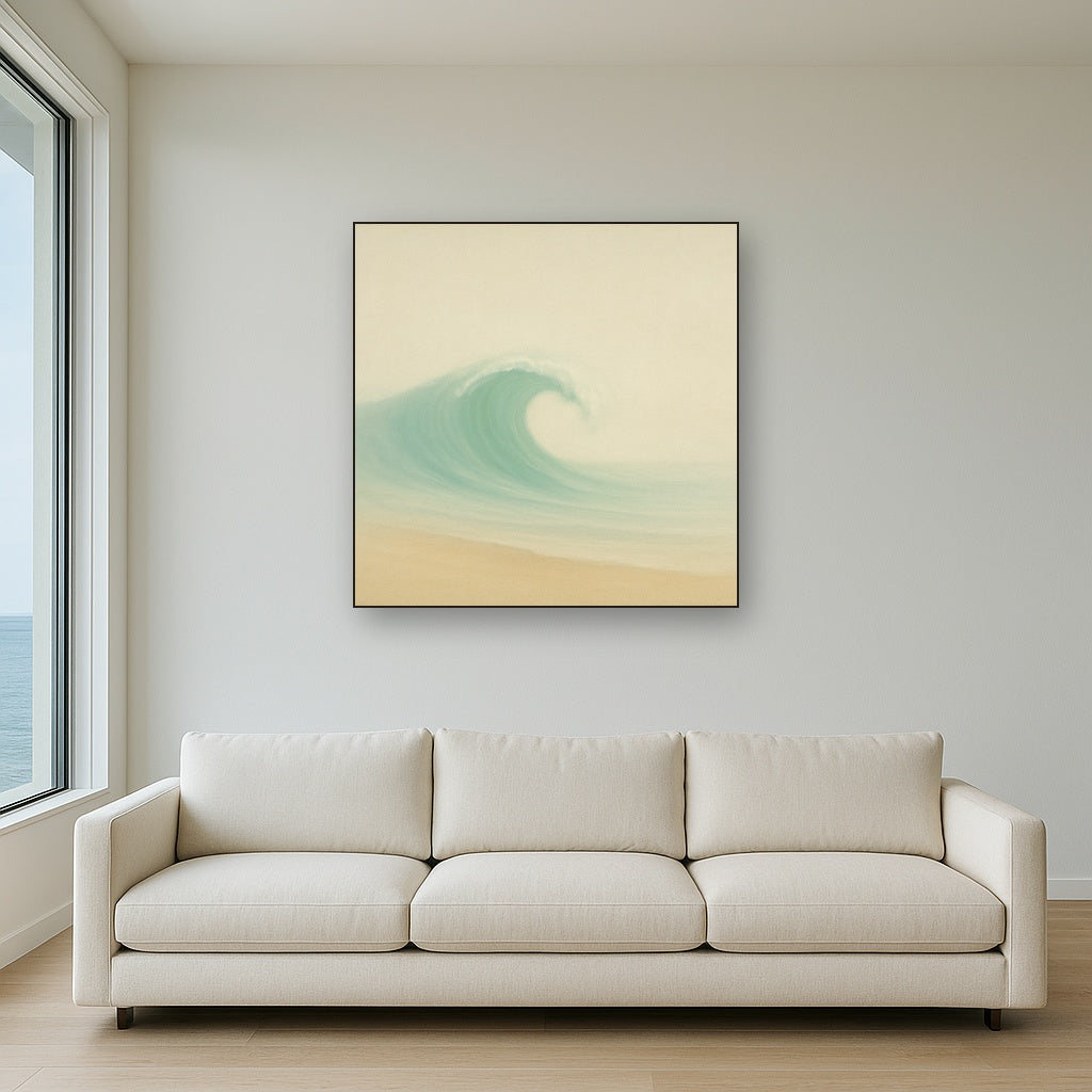 Single Wave Crest in Morning Light No. 4 - Modern Fine Art Oil Painting - View 2