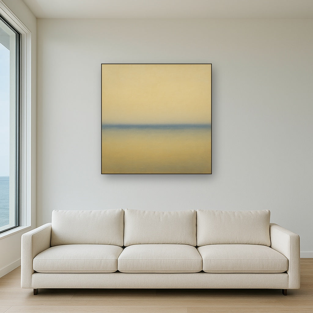 Ethereal Coastal Sea Mist No. 1 - Modern Fine Art Oil Painting - View 2