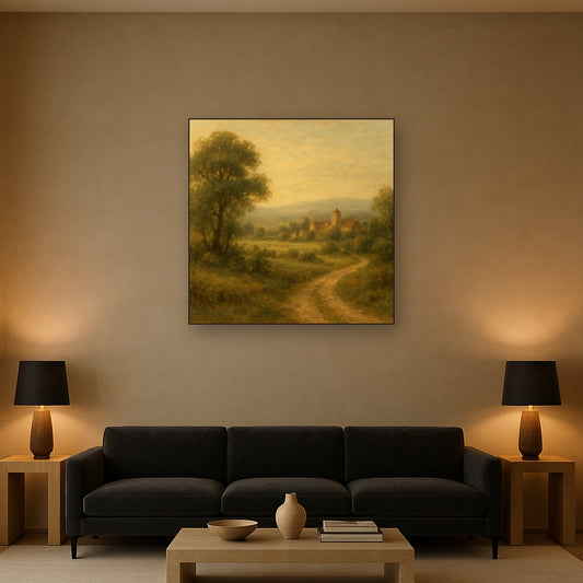 Rome Piazza Fountain in Morning Sunlight No. 30 Oil Painting - View 2