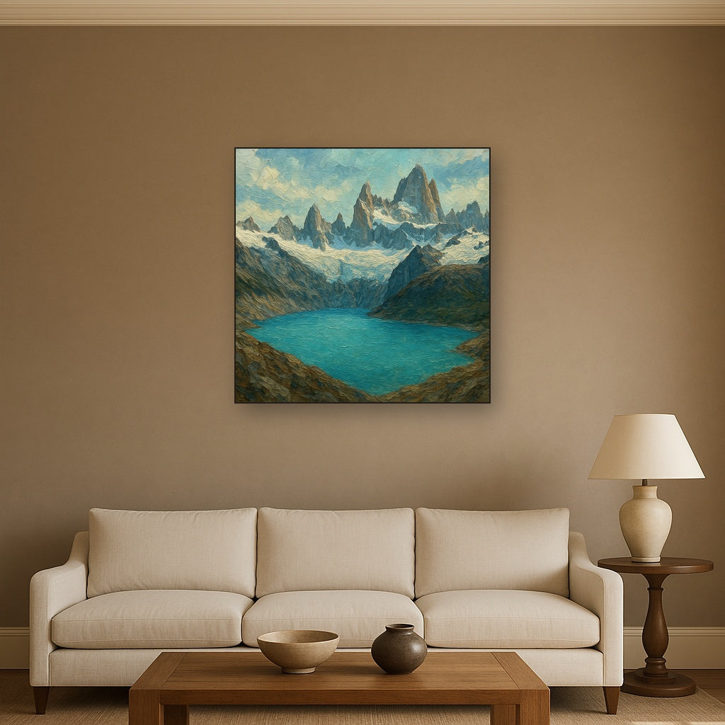 Patagonian Glacial Vista Landscape Oil Painting - View 2