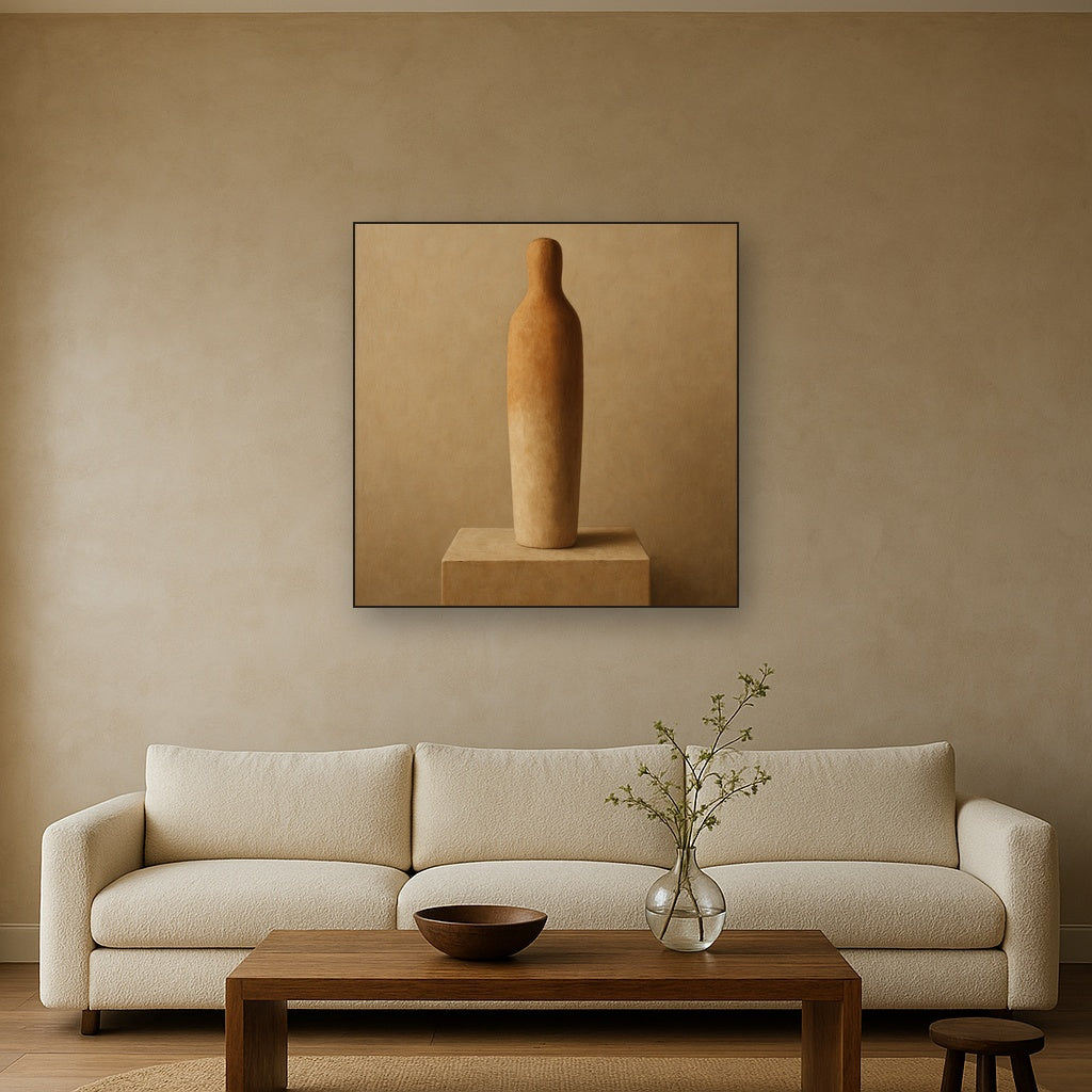 Sculpted Clay Monolith No. 7 - Modern Fine Art Oil Painting - View 2