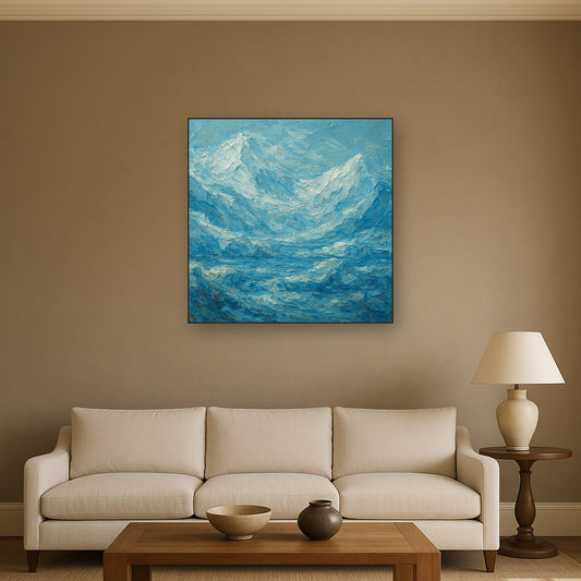 Nordic Frostbite Heavy Impasto Oil Painting - View 2