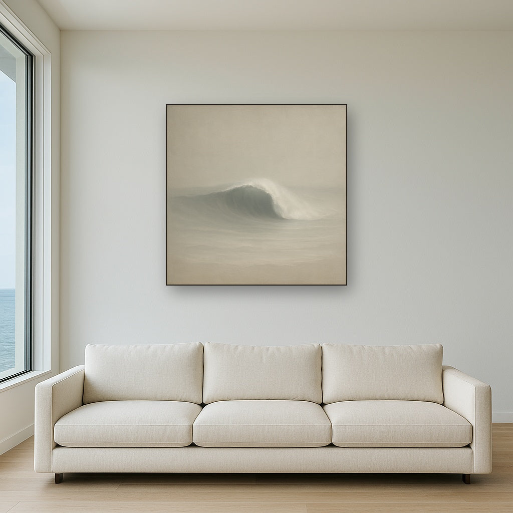 Single Wave Crest in Morning Light No. 4 - Modern Fine Art Oil Painting - View 2