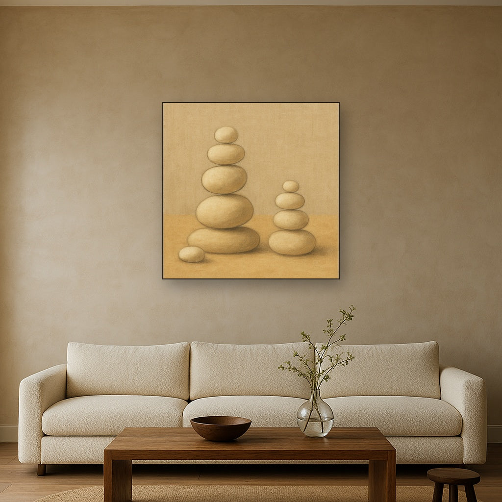 Organic Pebble Contours No. 3 - Modern Fine Art Oil Painting - View 2