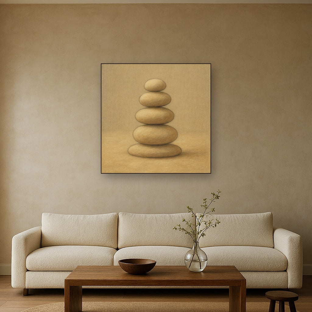 Organic Pebble Contours No. 3 - Modern Fine Art Oil Painting - View 2
