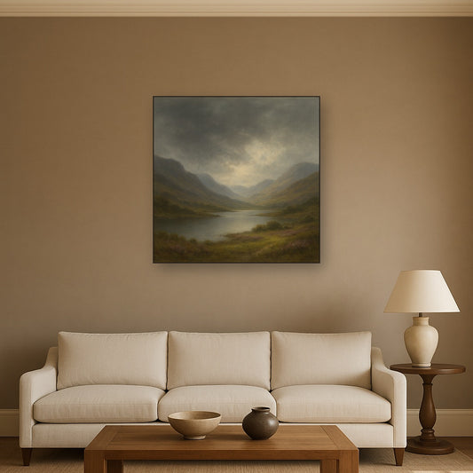 Highland Valley Storm Clearing No. 7 Oil Painting - View 2