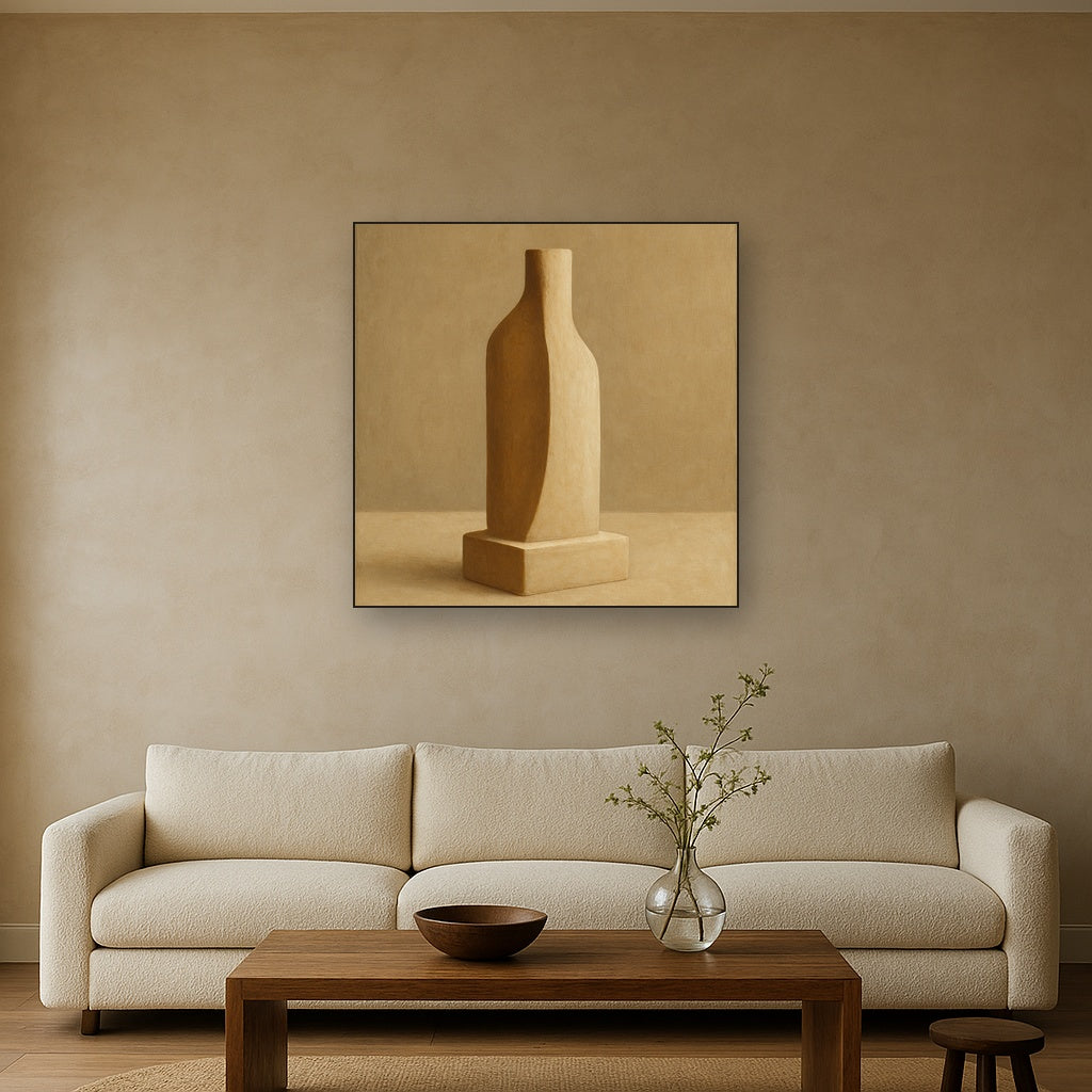 Sculpted Clay Monolith No. 7 - Modern Fine Art Oil Painting - View 2
