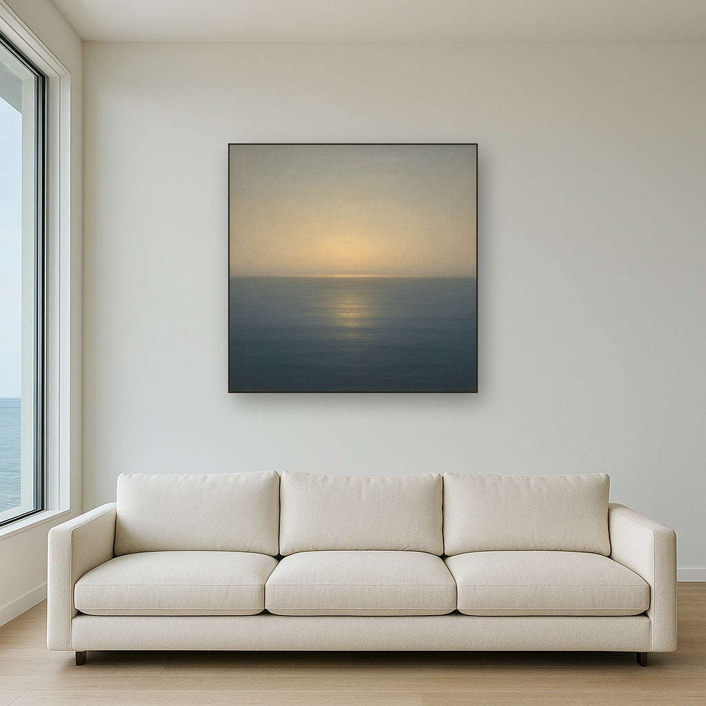 Mediterranean Dawn Horizon No. 6 - Modern Fine Art Oil Painting - View 2