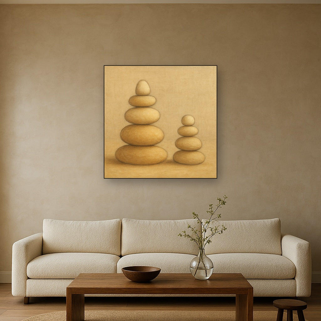 Organic Pebble Contours No. 3 - Modern Fine Art Oil Painting - View 2