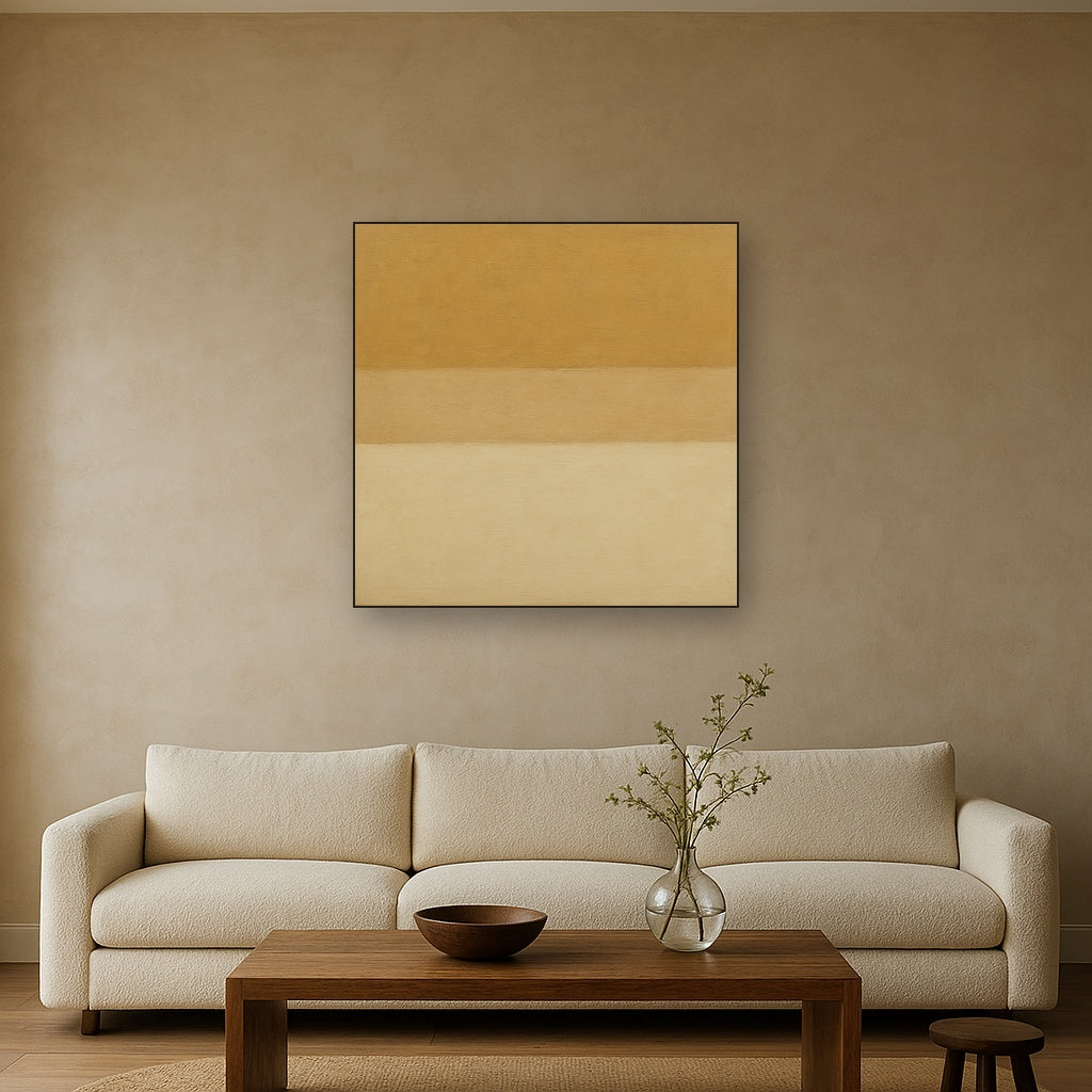 Aged Plaster & Sand Horizon No. 2 - Modern Fine Art Oil Painting - View 2