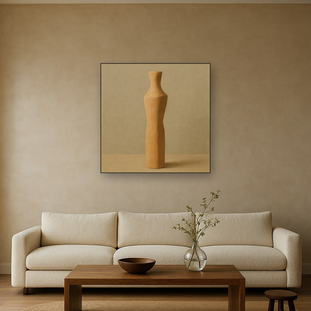 Sculpted Clay Monolith No. 7 - Modern Fine Art Oil Painting - View 2