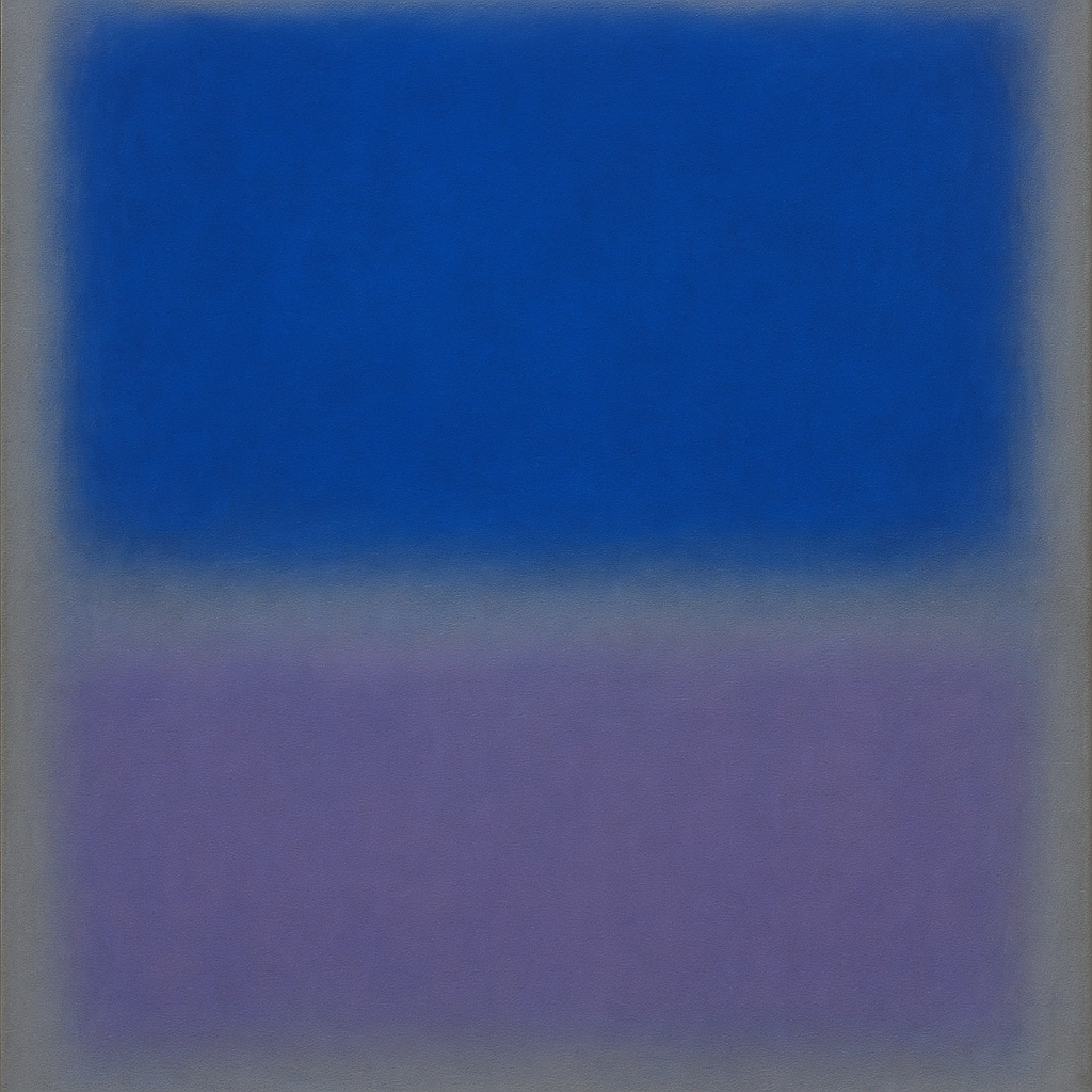 Cobalt Azure & Twilight Lavender Immersion No. 20 Oil Painting - View 1