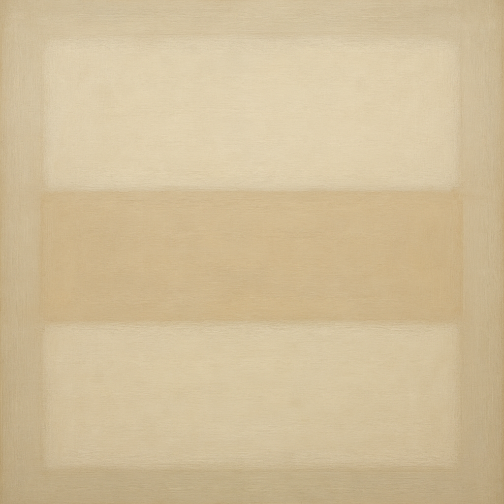 Oatmeal White & Pale Alabaster Monochrome Study No. 19 Oil Painting - View 1