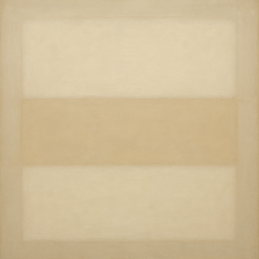 Oatmeal White & Pale Alabaster Monochrome Study No. 19 Oil Painting 100% Hand Painted Oil on Belgian Linen Canvas, Original Fine Art Wall Decor