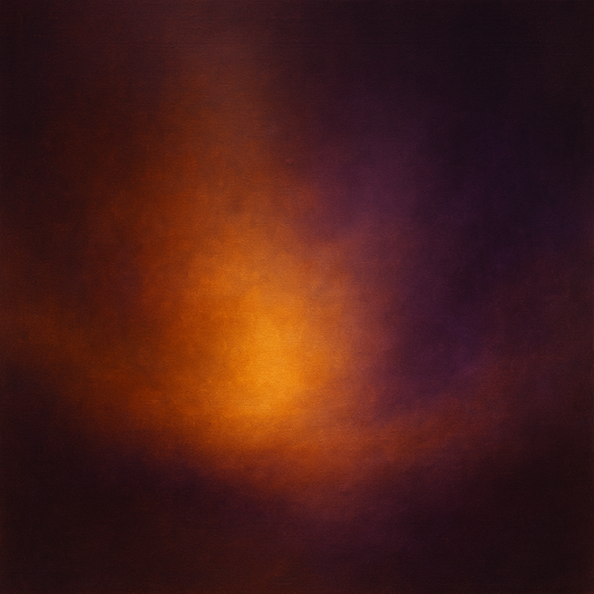 Burnt Amber & Velvet Amethyst Atmosphere No. 19 Oil Painting - View 1
