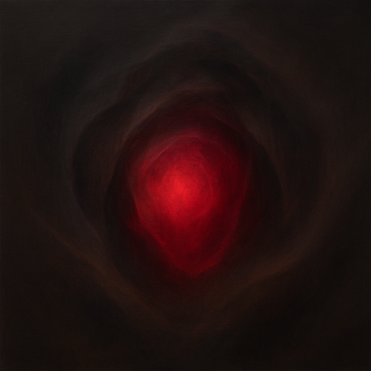 Smoky Ruby & Warm Obsidian Veils No. 13 Oil Painting - View 1