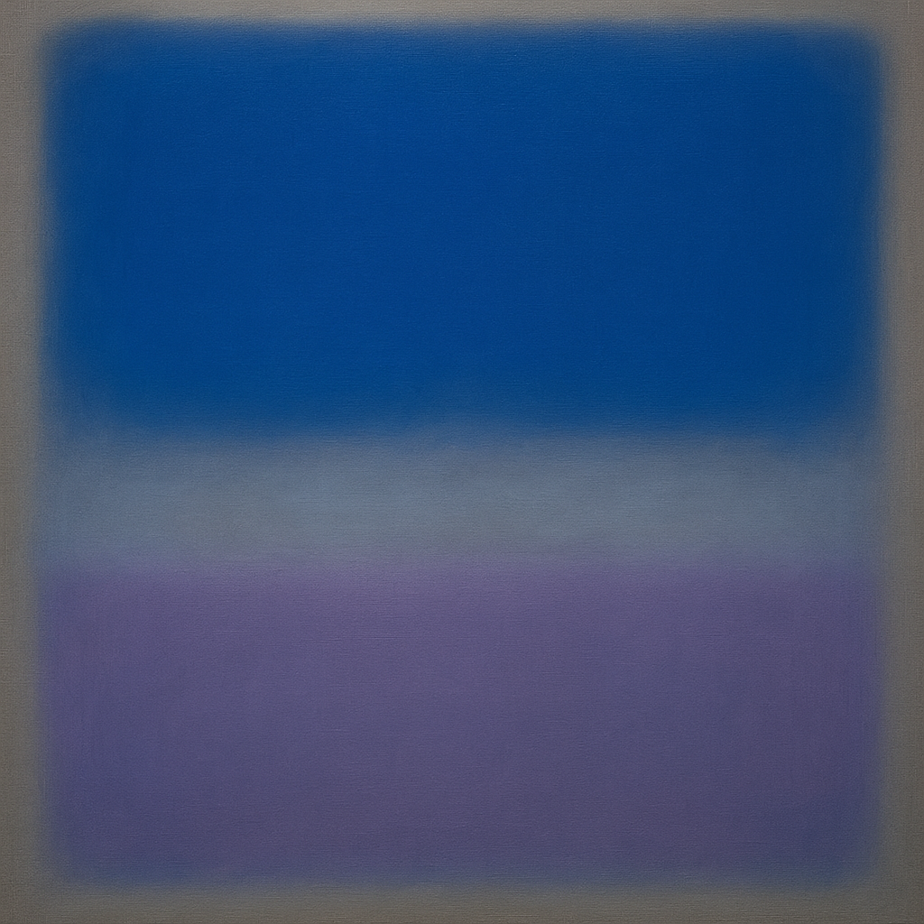 Cobalt Azure & Twilight Lavender Immersion No. 13 Oil Painting - View 1