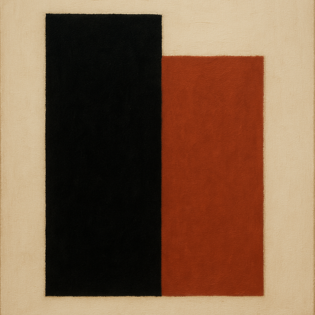 Deep Charcoal & Bone Monolith No. 1 - Modern Fine Art Oil Painting - View 1