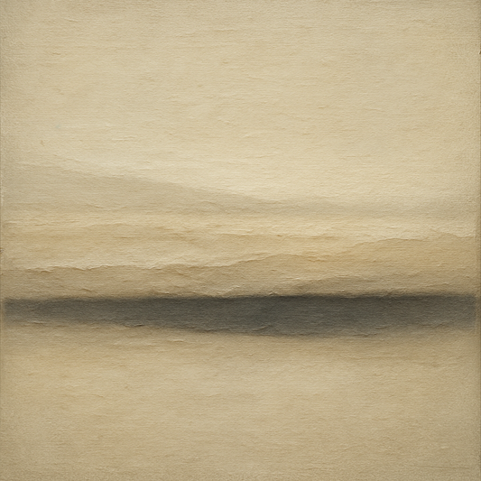 Raw Limestone Horizon & Washed Linen No. 23 Oil Painting 100% Hand Painted Oil on Belgian Linen Canvas, Original Fine Art Wall Decor