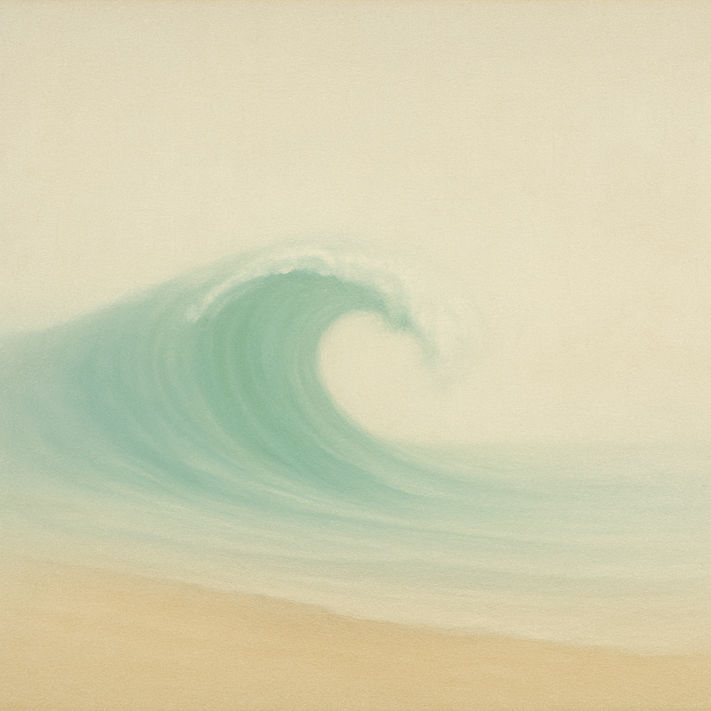 Single Wave Crest in Morning Light No. 4 - Modern Fine Art Oil Painting - View 1