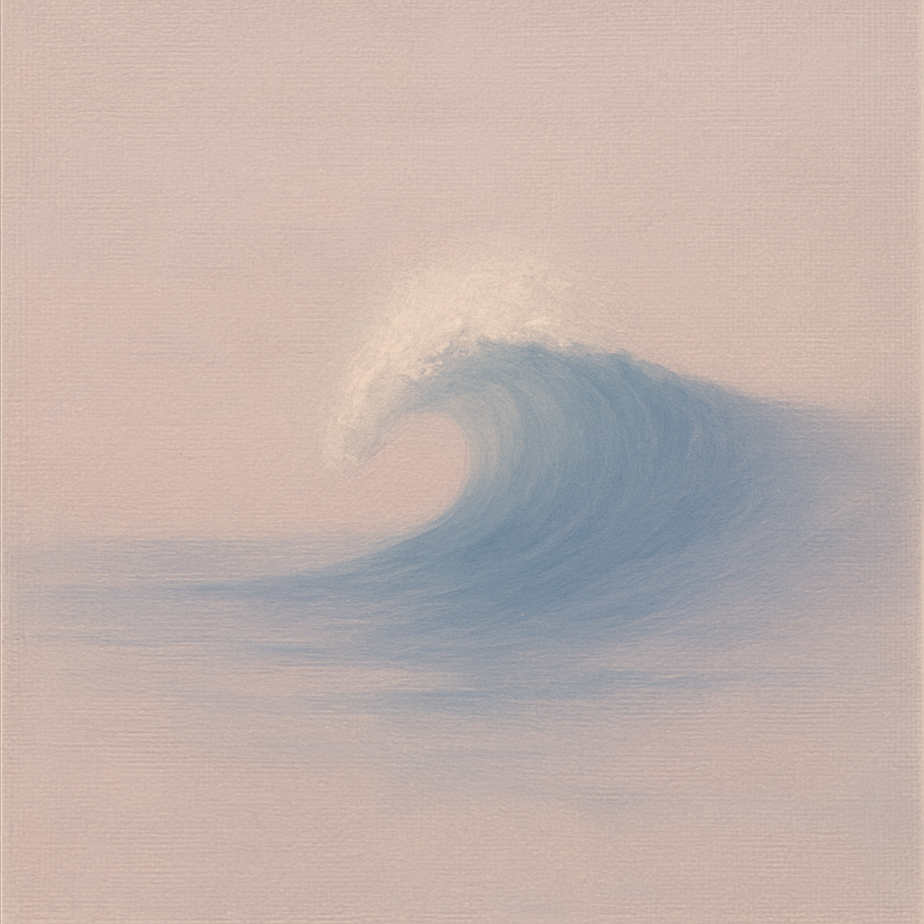 Single Wave Crest in Morning Light No. 4 - Modern Fine Art Oil Painting - View 1